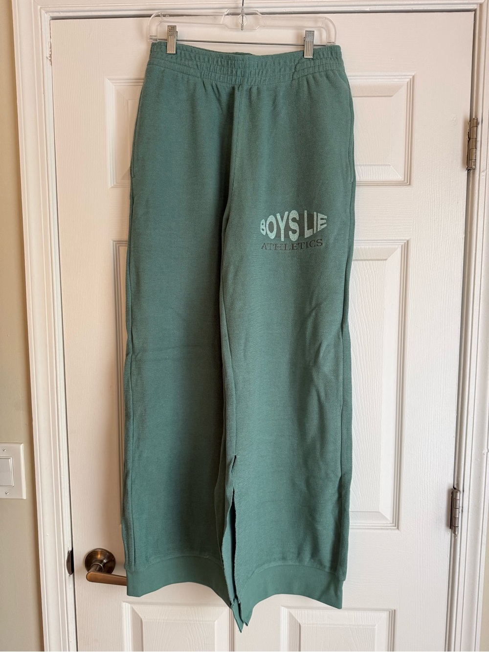 Boys Lie Athletics MM Pant Green Sweatpants with Logo